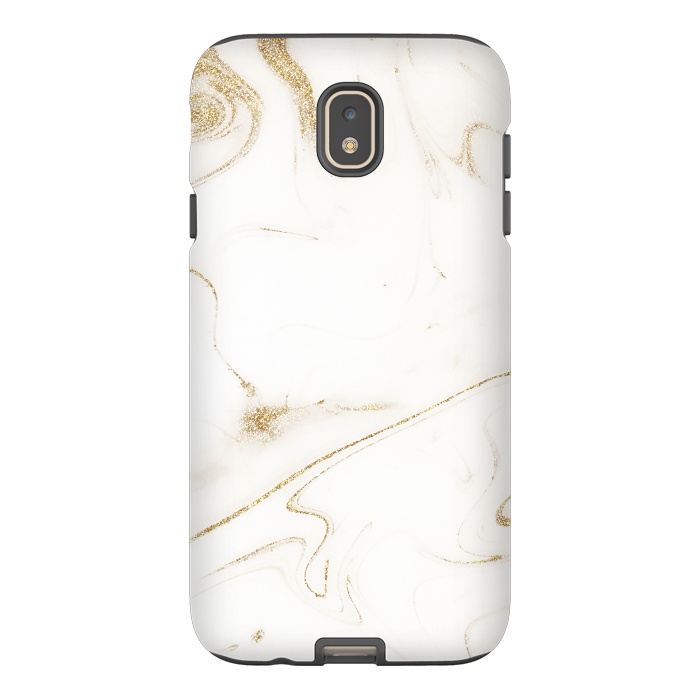 Galaxy J7 StrongFit Elegant gold and white marble image by InovArts