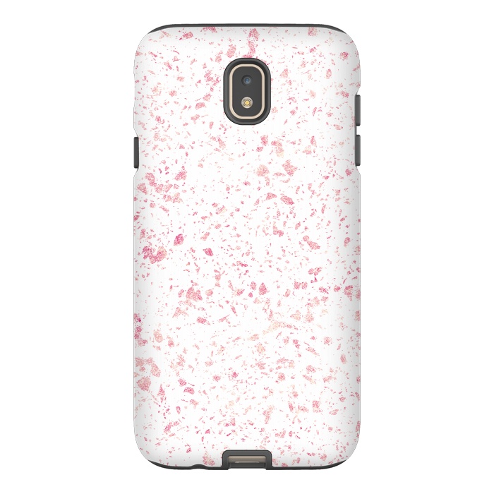 Galaxy J7 StrongFit Classy vintage marble rose gold terrazzo design by InovArts