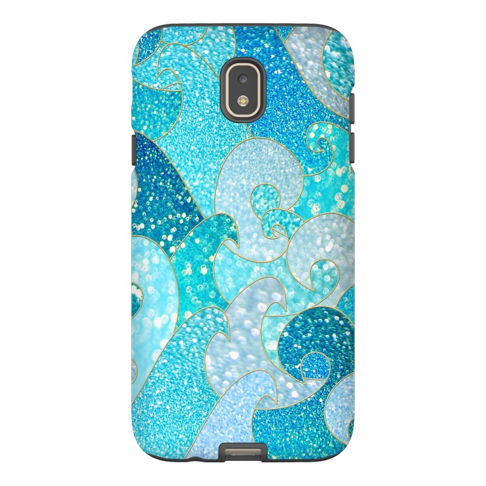 Galaxy J7 StrongFit Mermaid Ocean Glitter Waves by  Utart