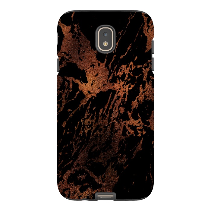 Galaxy J7 StrongFit Copper Metal Veined Marble by  Utart