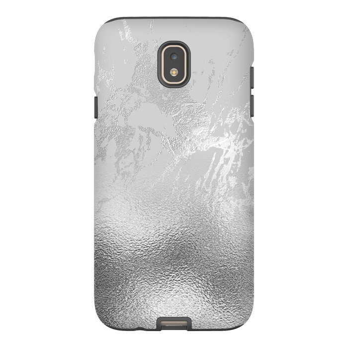 Galaxy J7 StrongFit Silver Marble and Glitter Foil by  Utart