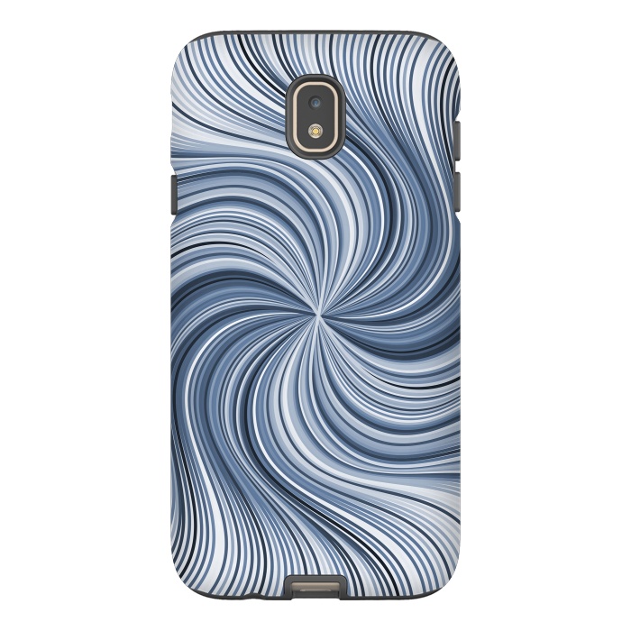 Galaxy J7 StrongFit Abstract Wavy Lines In Shades Of Blue by Andrea Haase