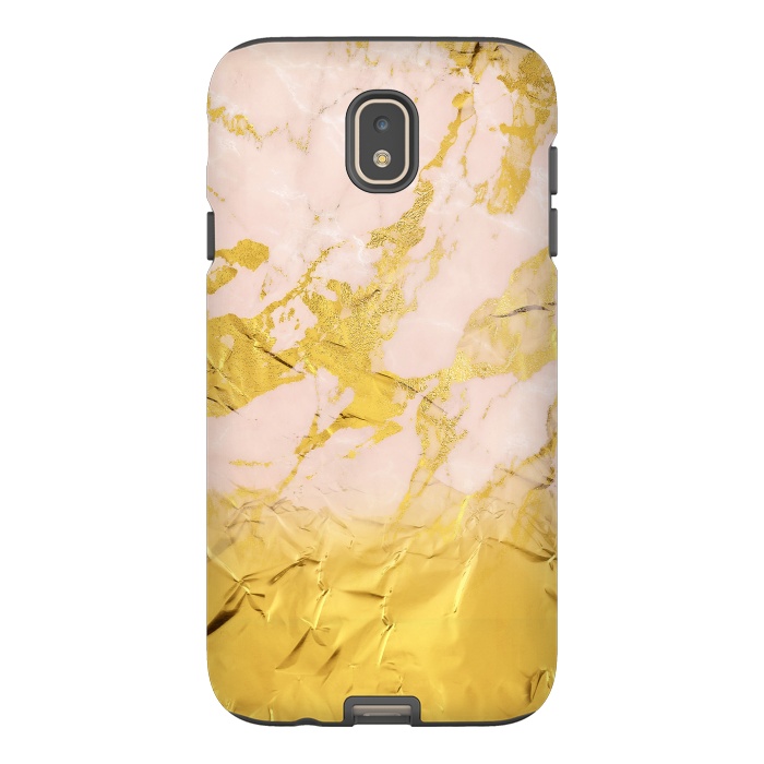 Galaxy J7 StrongFit Gold Foil and Pink Marble Glamour by  Utart