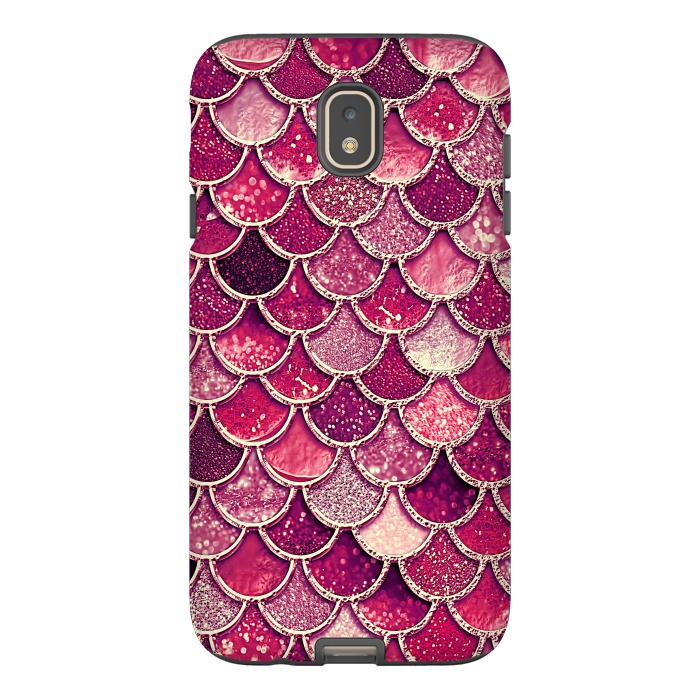 Galaxy J7 StrongFit Pink and Purple Pretty Sparkling Mermaid Scales  by  Utart