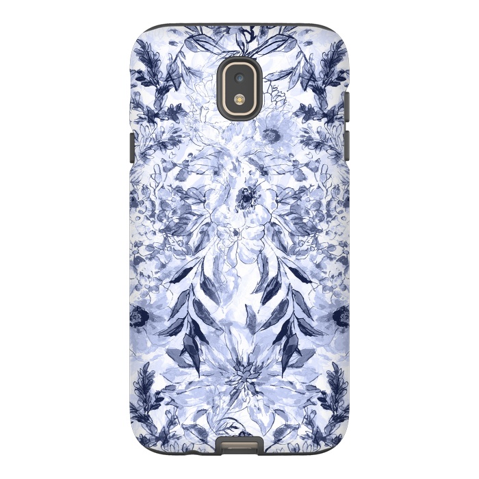 Galaxy J7 StrongFit Watercolor grey floral hand paint by InovArts