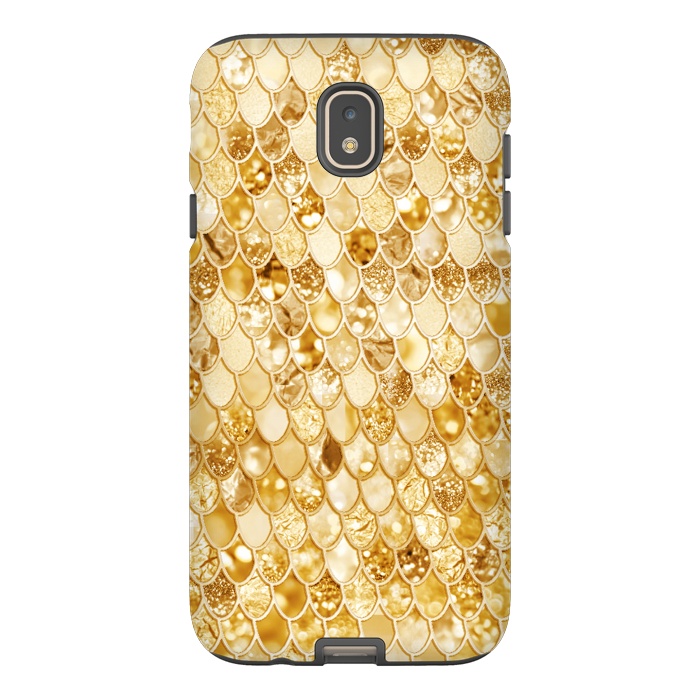 Galaxy J7 StrongFit Gold Mermaid Scales Pattern by  Utart