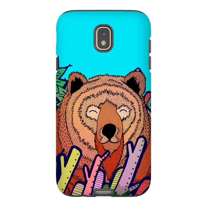 Galaxy J7 StrongFit The bear in the leaves by Steve Wade (Swade)