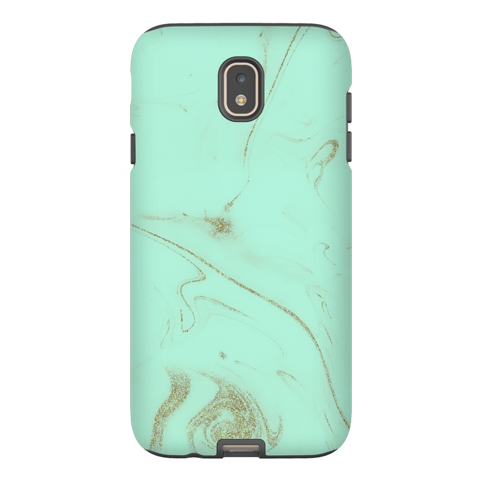Galaxy J7 StrongFit Elegant gold and mint marble image by InovArts