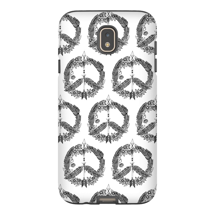 Galaxy J7 StrongFit Bohemian Peace Sign Print by Becky Starsmore