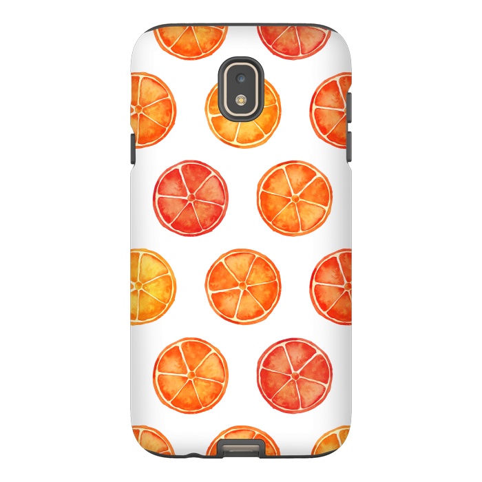 Galaxy J7 StrongFit Orange Slices Citrus Print by Becky Starsmore