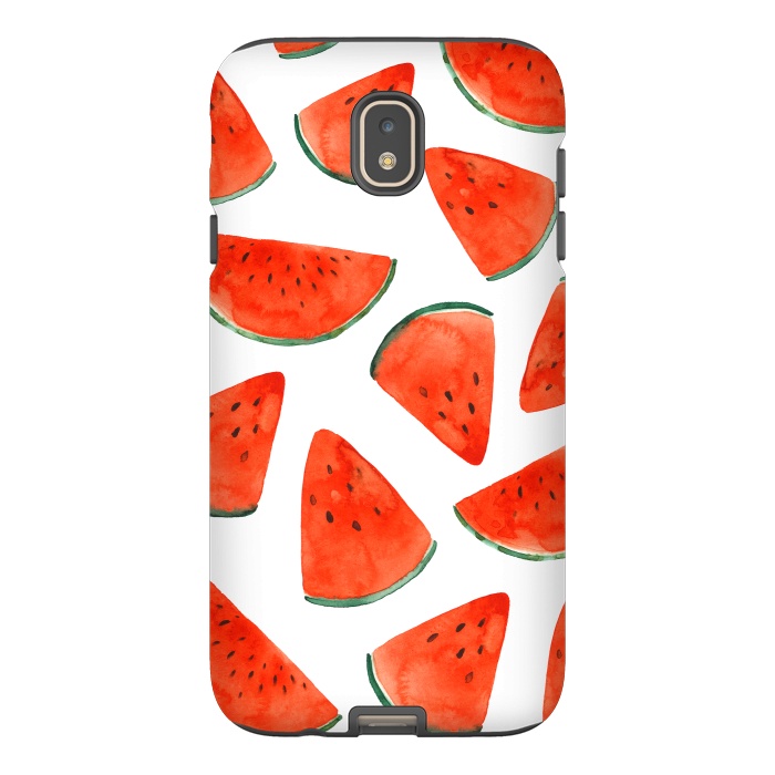 Galaxy J7 StrongFit Fruity Summer Watermelon Print by Becky Starsmore