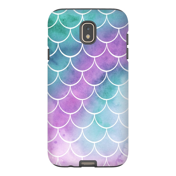 Galaxy J7 StrongFit Dreamy Pastel Mermaid Scales by Becky Starsmore