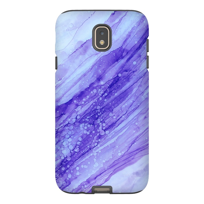 Galaxy J7 StrongFit Purple Marble Print by Becky Starsmore