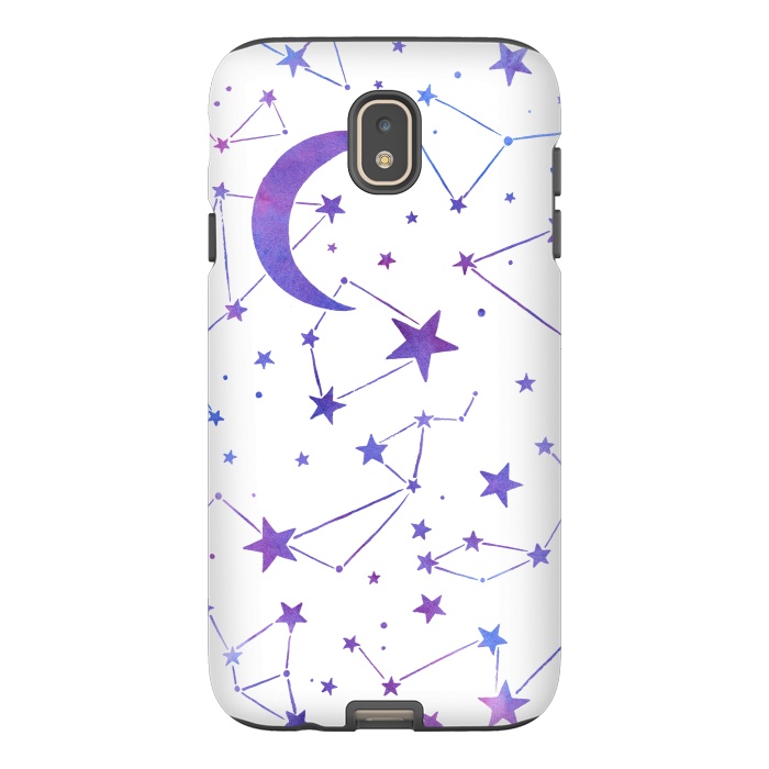 Galaxy J7 StrongFit Watercolor Star And Moon Constellations by Becky Starsmore