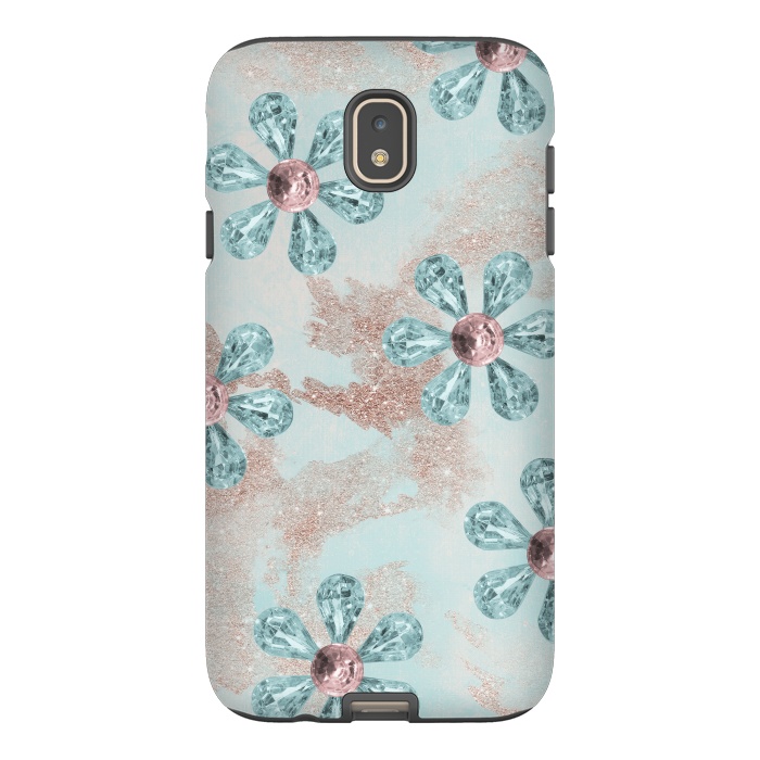 Galaxy J7 StrongFit Rhinesone Flower Sparkle by Andrea Haase