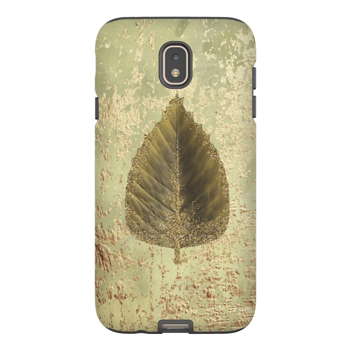 Galaxy J7 StrongFit Golden Leaf And Sparkle by Andrea Haase
