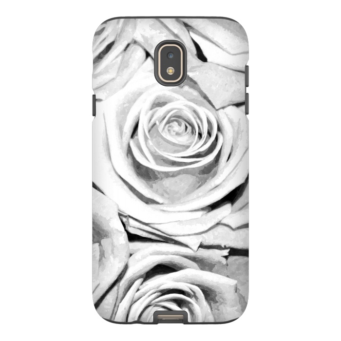 Galaxy J7 StrongFit Black and White Roses by Alemi