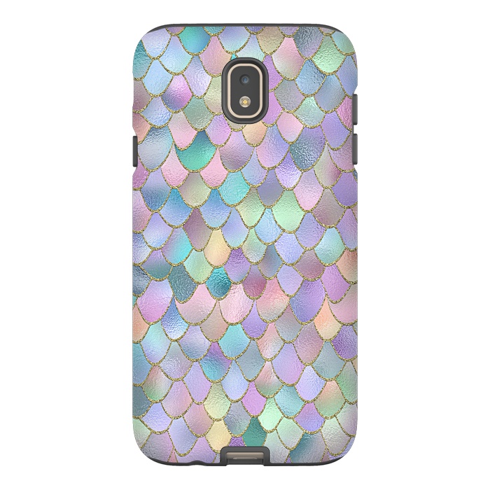 Galaxy J7 StrongFit Lavender and Pink Wonky Mermaid Scales by  Utart