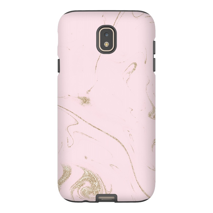 Galaxy J7 StrongFit Luxe gold and blush marble image by InovArts