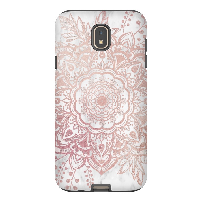 Galaxy J7 StrongFit Queen Starring of Mandala-White Marble by ''CVogiatzi.