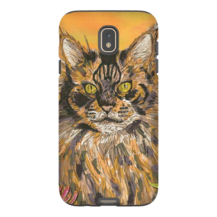 Galaxy J7 StrongFit Maine Coon Cat by Lotti Brown