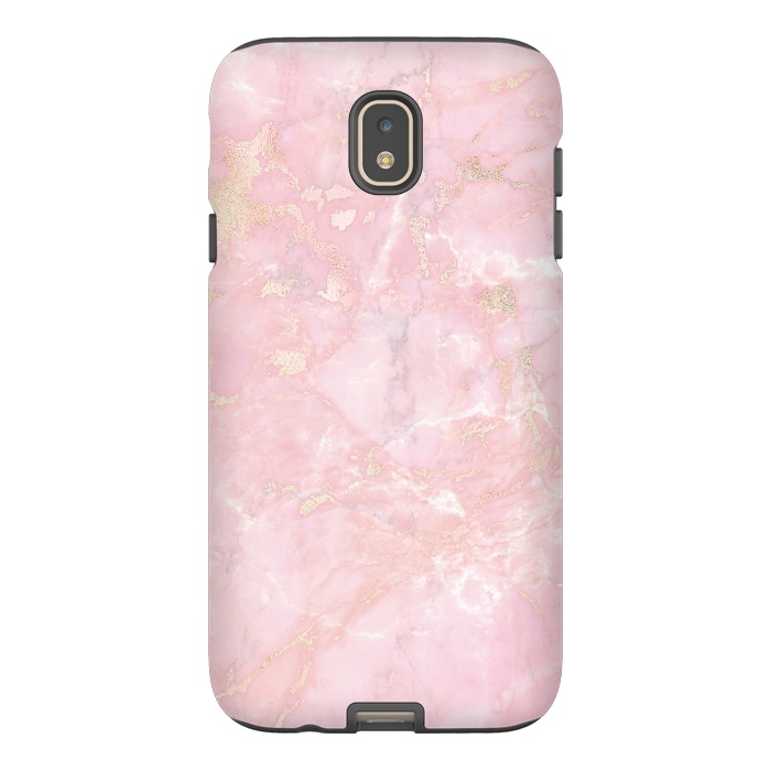 Galaxy J7 StrongFit Delicate Rose Gold Metal on Light Pink Marble by  Utart