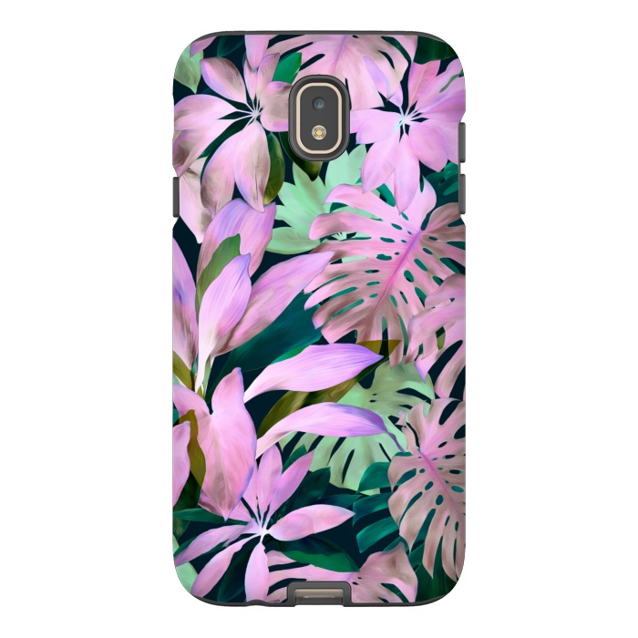 Galaxy J7 StrongFit Tropical Night Magenta Jungle by Micklyn Le Feuvre