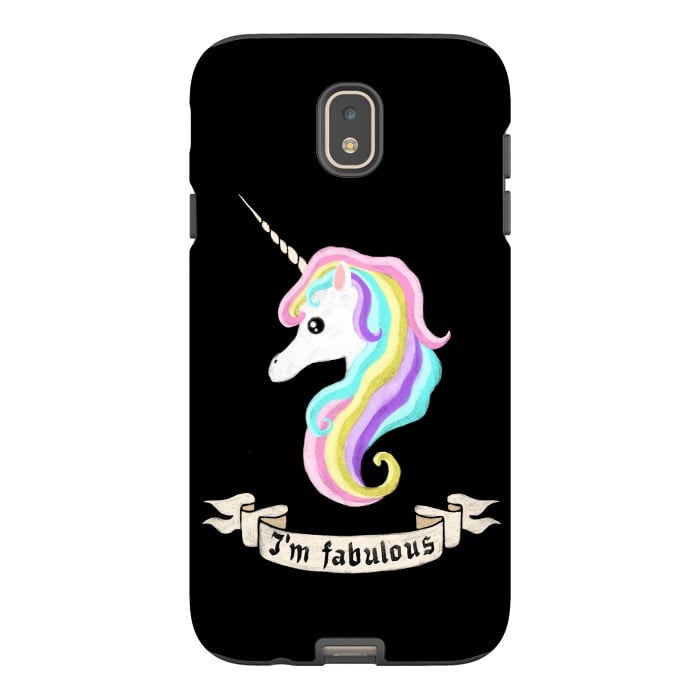 Galaxy J7 StrongFit Fabulous unicorn by Laura Nagel