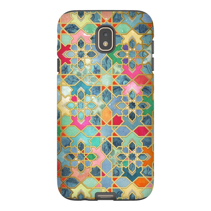 Galaxy J7 StrongFit Gilt & Glory - Colorful Moroccan Mosaic by Micklyn Le Feuvre