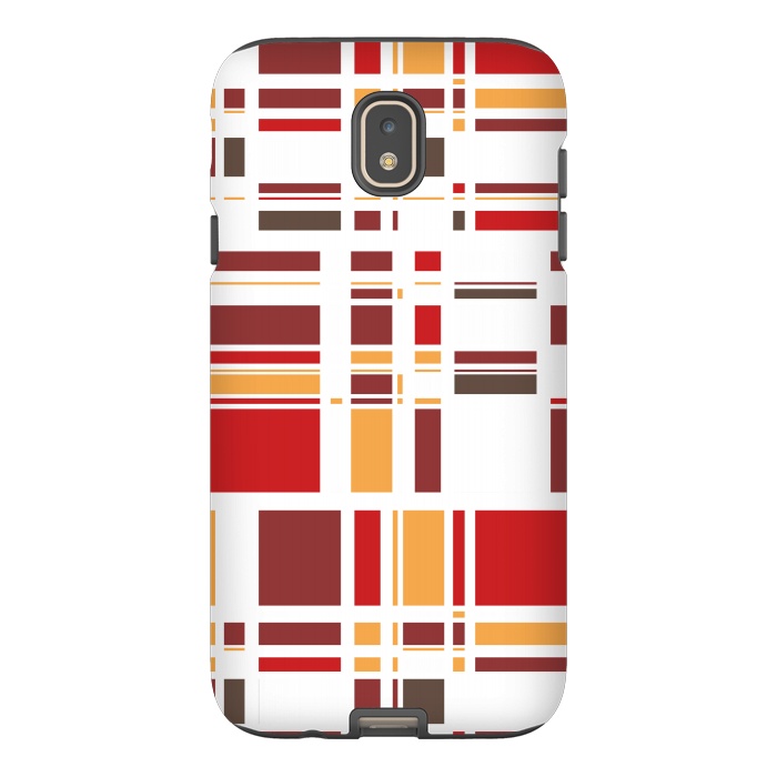 Galaxy J7 StrongFit Fourth Dimension Red Plaid by Majoih