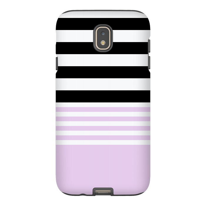Galaxy J7 StrongFit pink black stripes by Vincent Patrick Trinidad