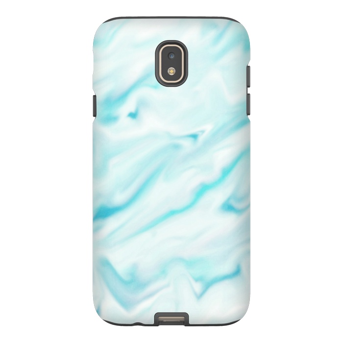 Galaxy J7 StrongFit Mint blue abstract paint by Jms