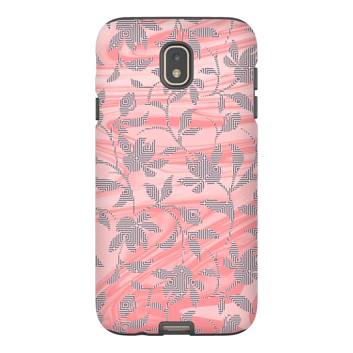 Galaxy J7 StrongFit Marbled floral by Kashmira Baheti