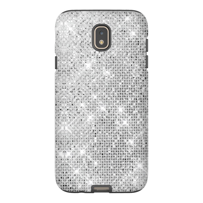 Galaxy J7 StrongFit Silver Glitter by Alemi