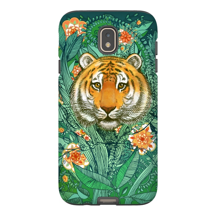 Galaxy J7 StrongFit Tiger Tangle in Color by Micklyn Le Feuvre