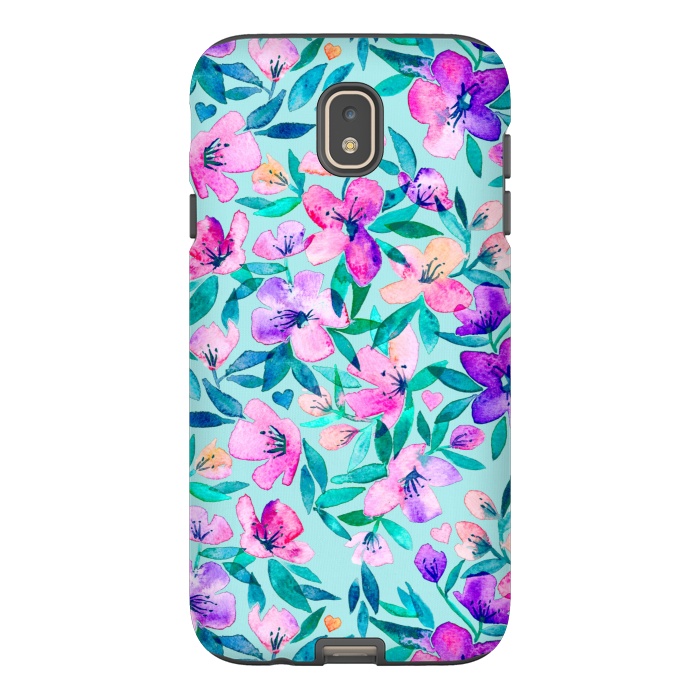 Galaxy J7 StrongFit Happy Spring Floral in Watercolor by Micklyn Le Feuvre