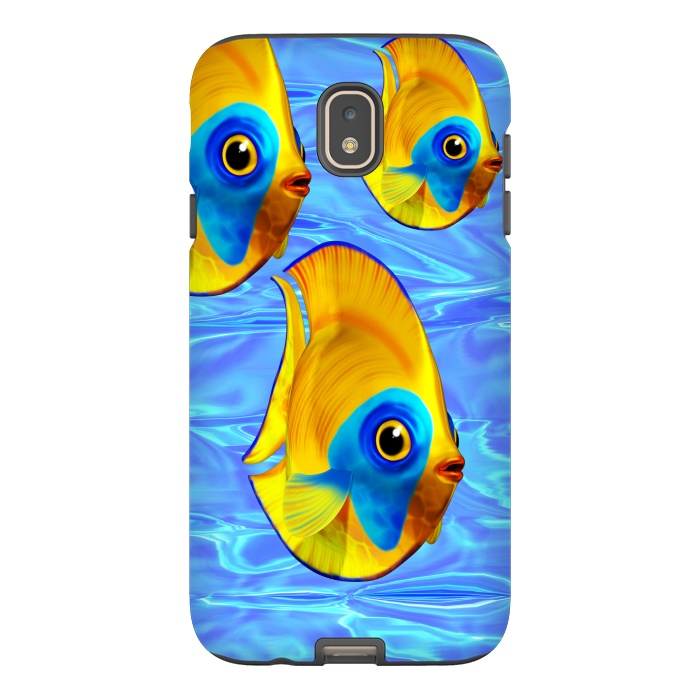 Galaxy J7 StrongFit Fish 3D Cute Tropical Cutie on Clear Blue Ocean Water  by BluedarkArt