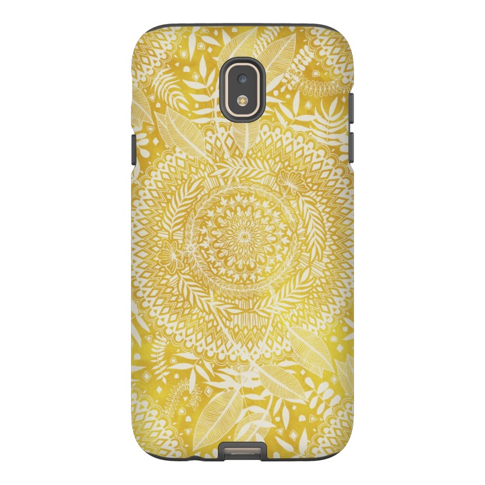 Galaxy J7 StrongFit Medallion Pattern in Mustard and Cream by Micklyn Le Feuvre