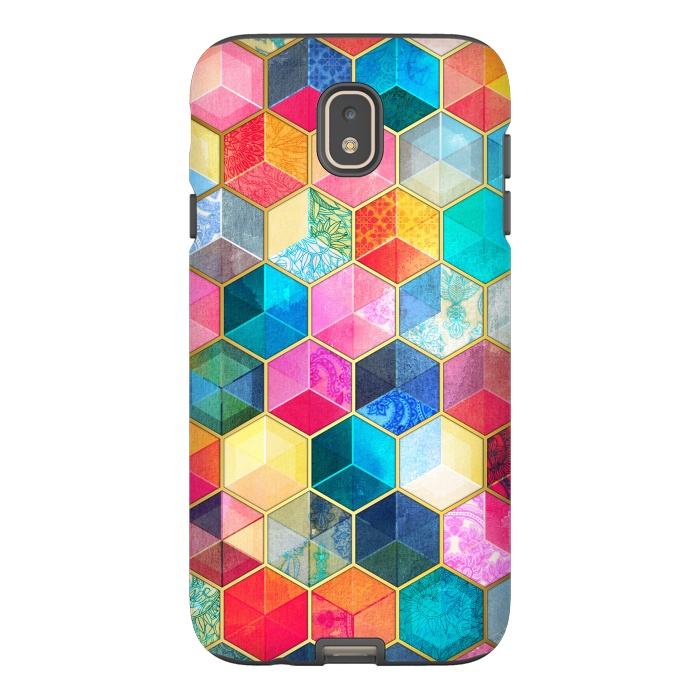 Galaxy J7 StrongFit Crystal Bohemian Honeycomb Cubes by Micklyn Le Feuvre