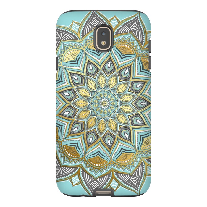 Galaxy J7 StrongFit Sunny Skies Gilded Lace Medallion by Micklyn Le Feuvre