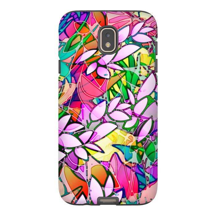 Galaxy J7 StrongFit Grunge Art Floral Abstract G130  by Medusa GraphicArt