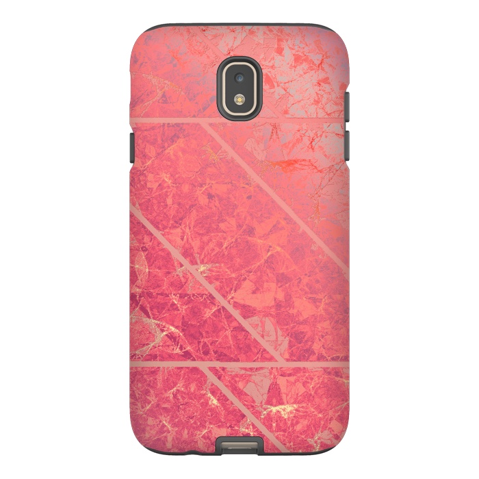 Galaxy J7 StrongFit Pink Marble Texture G281 by Medusa GraphicArt