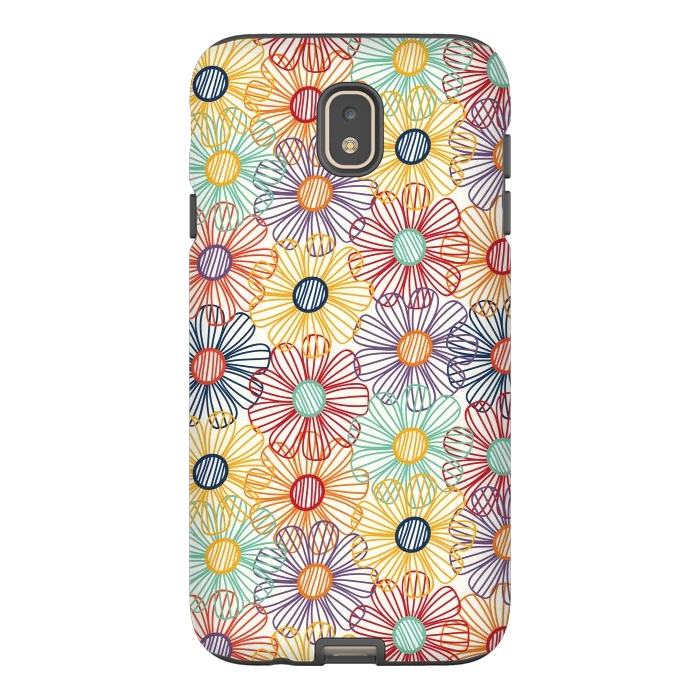Galaxy J7 StrongFit RAINBOW FLORAL by TracyLucy Designs