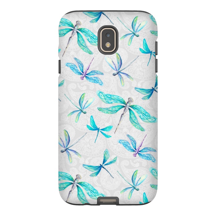 Galaxy J7 StrongFit Dragonfly Paisley by gingerlique