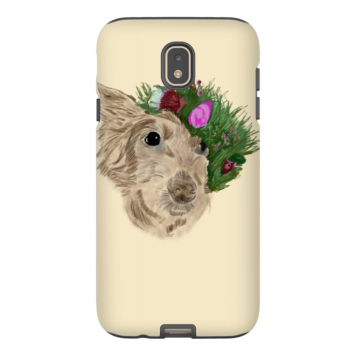 Galaxy J7 StrongFit Flowers with dog by Merveilleux Clement