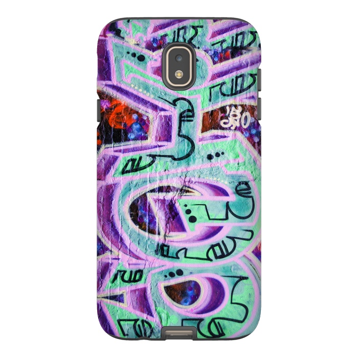 Galaxy J7 StrongFit Graffiti Art Pink And Green by Andrea Haase
