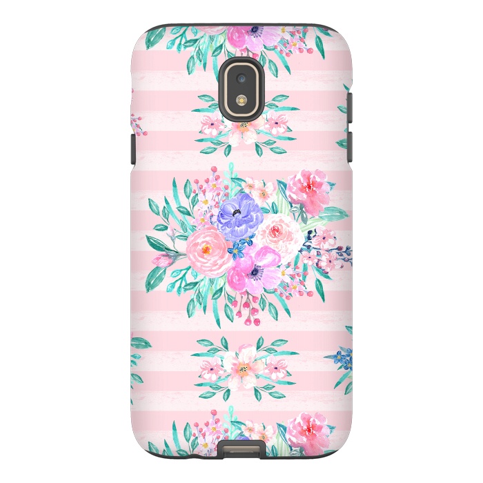 Galaxy J7 StrongFit Beautiful watercolor garden floral paint by InovArts