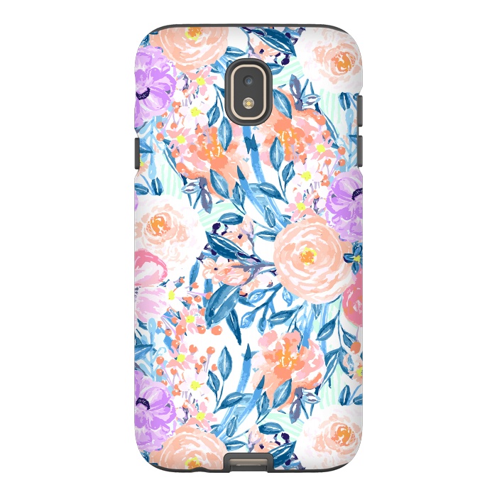 Galaxy J7 StrongFit Modern watercolor garden floral paint by InovArts