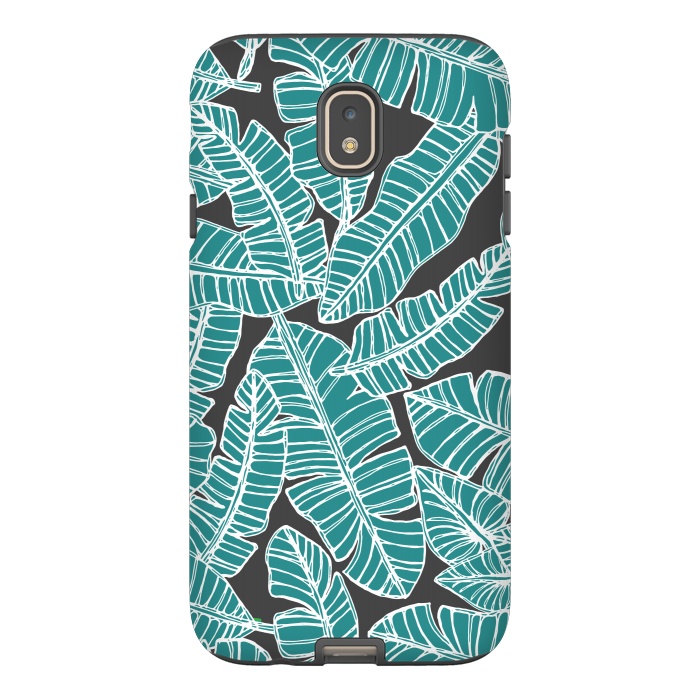 Galaxy J7 StrongFit Tropical Fronds by Pom Graphic Design
