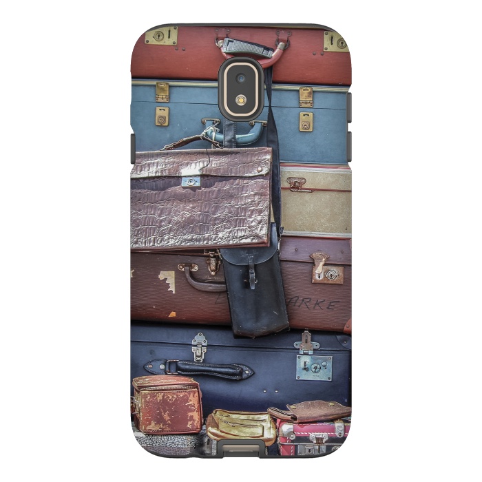 Galaxy J7 StrongFit Collection Of Old Suitcase by Andrea Haase